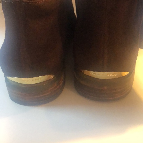 Women’s fall Rhea fringe brown suede Michael Kors warm comfort tall boots - Picture 12 of 16